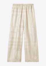 Toteme Monogram Silk PJ Pants 213-255-707IVORY