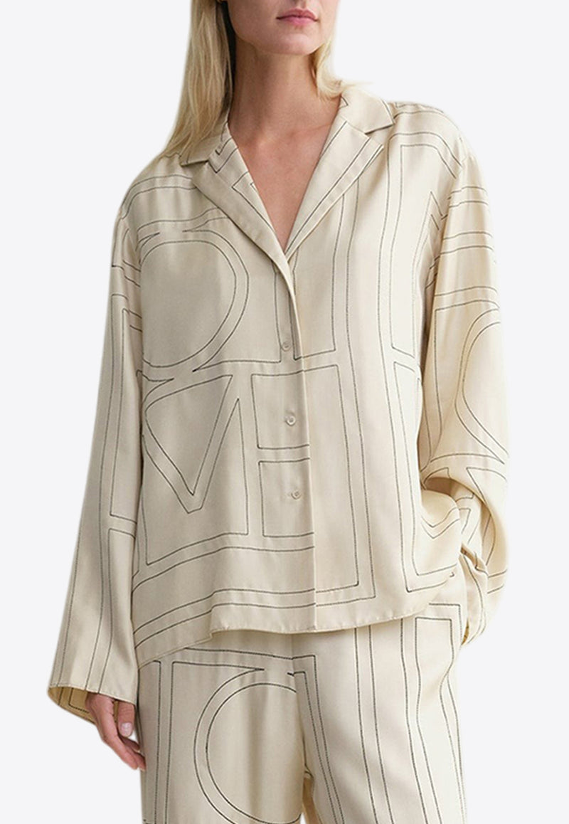 Toteme Monogram Silk Shirt Ivory 213-755-707IVORY