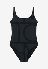Toteme Monogram One-Piece Swimsuit Black 213-842-795BLACK