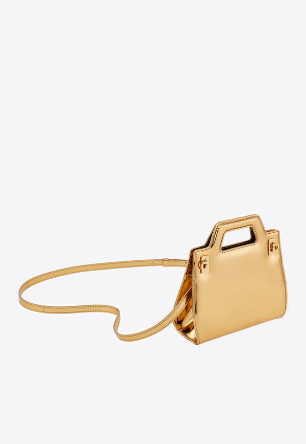 Salvatore Ferragamo Mini Wanda Top Handle Bag 213485 WANDA MINI 769155 LUX GOLD Gold