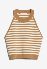 Max Mara Tenna Striped Halterneck Top Honey 21366061600_000_008