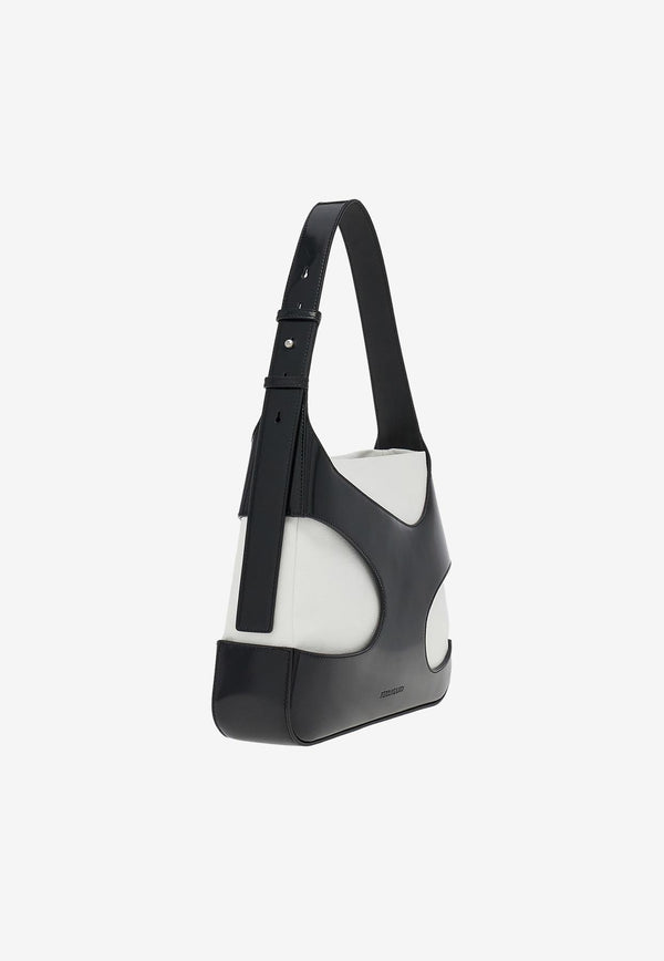 Salvatore Ferragamo Medium Cut-Out Top Handle Bag Monochrome