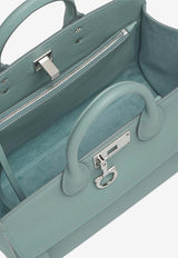 Salvatore Ferragamo Small Studio Soft Top Handle Bag in Calfskin 214493 ST SOFT S 768794 LUCKY CHARME