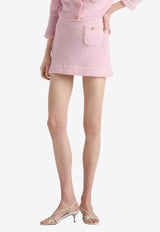 Prada Plain Knit Cashmere Mini Skirt  Pink 21480OOO1ISX/Q_PRADA-F0028