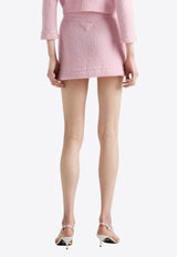 Prada Plain Knit Cashmere Mini Skirt  Pink 21480OOO1ISX/Q_PRADA-F0028