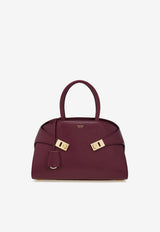 Ferragamo Medium Hug Top Handle Bag Plum 215608 HUG TH S 789499 PLUM