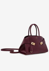 Ferragamo Medium Hug Top Handle Bag Plum 215608 HUG TH S 789499 PLUM