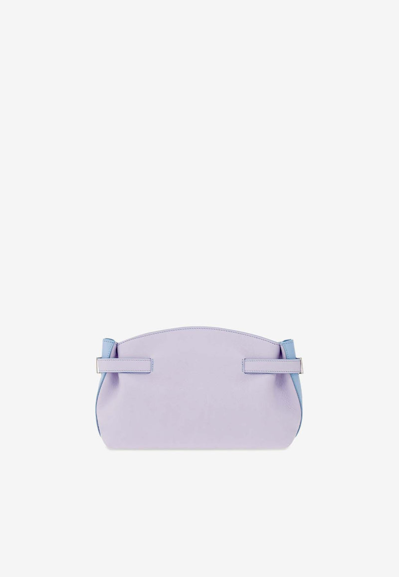 Salvatore Ferragamo Hug Bi-Color Crossbody Bag in Calf Leather Lavender 215974 HUG POUCH S 774671 NEW LAVANDER