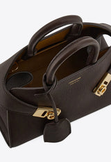 Ferragamo XS Hug Hammered Leather Top Handle Bag Brown 215975 HUG MINI 778490 TESTA DI M