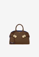 Ferragamo XS Hug Bi-Color Top Handle Bag Brown 215975 HUG MINI 781703 CLAY