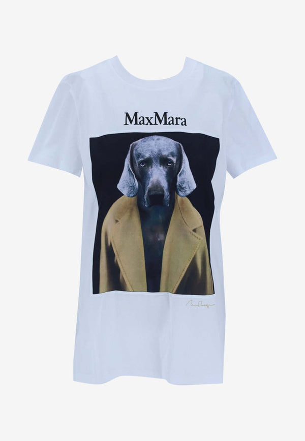 Max Mara Cipria Graphic Print T-shirt White  21946071600_000_014