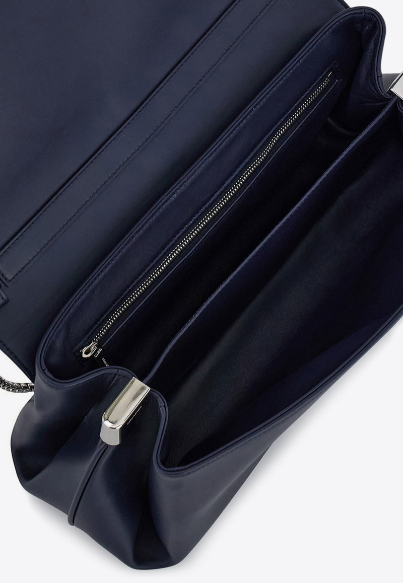 Ferragamo Small Front-Flap Leather Crossbody Bag Navy 219794 FL M 785171 NEW NAVY DKB