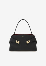 Ferragamo Medium Hug Soft Bi-Color Shoulder Bag Black 219816 HUG SH S 781694 NERO
