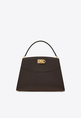 Ferragamo Medium Studio Box Leather Top Handle Bag Brown 21A169 ST BOX M NW 786097 TESTA DI M