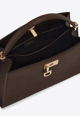 Ferragamo Medium Studio Box Leather Top Handle Bag Brown 21A169 ST BOX M NW 786097 TESTA DI M