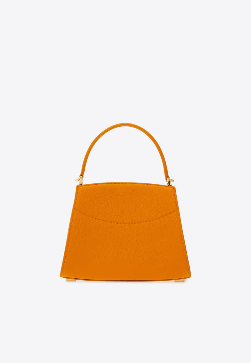 Ferragamo XS Studio Box North/West Top Handle Bag Orange 21A210 ST BOX S NW 786124 TUMERIC
