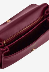 Ferragamo Small Mia Calf Leather Shoulder Bag Plum 21A471 TH M 791194 PLUM