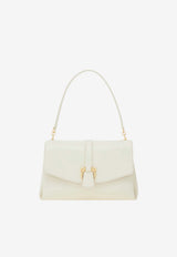 Ferragamo Small Mia Calf Leather Shoulder Bag White 21A471 TH M 791195 MASCARPONE