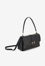 Ferragamo Small Mia Calf Leather Shoulder Bag Black 21A471 TH M 791203 NERO