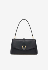 Ferragamo Small Mia Calf Leather Shoulder Bag Black 21A471 TH M 791203 NERO