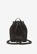 Ferragamo Gancini Calf Leather Backpack Dark Brown 21A557 BACKPACK 791118 T MORO