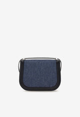 Ferragamo XS Double Gancini Denim Crossbody Bag Blue 21A578 DOUBLE G FL 789988 DENIM/WHITE