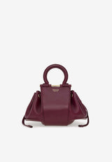 Ferragamo Gancini Drawstring Top Handle Bag Plum 21A594 GANCIO DS 790698 PLUM