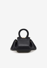 Ferragamo Gancini Drawstring Top Handle Bag Black 21A594 GANCIO DS 790699 NERO