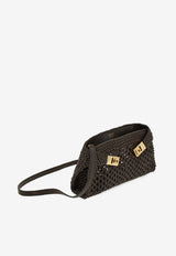 Ferragamo Mini Hug Woven Nappa Crossbody Bag Brown 21A606 HUG CB E/W 791888 T MORO