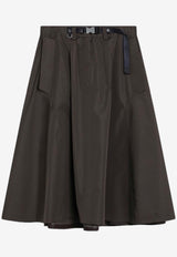 Prada Buckled-Strap Midi Skirt 21H025OOO18UU/S_PRADA-F0334