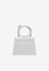 Jacquemus Le Chiquito Noeud Leather Top Handle Bag White 21H213BA0053000/P_JACQM-100