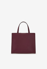 Ferragamo Vara Ribbon Calf Leather Top Handle Bag Plum 21I290 VARA TOT 791864 PLUM