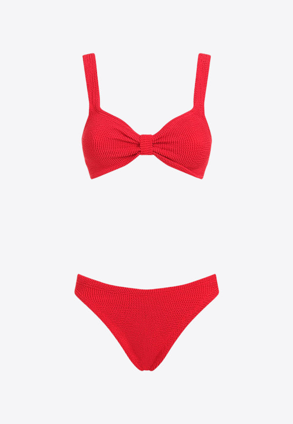 Bonnie Sweetheart-Neck Bikini - Red - Red