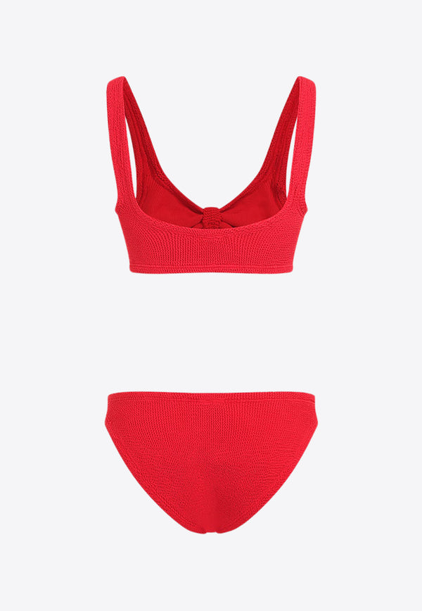 Bonnie Sweetheart-Neck Bikini - Red - Red