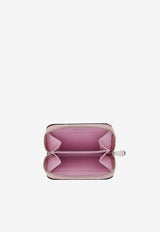 Salvatore Ferragamo Gancini Zipped Leather Cardholder 220406 763013 BUBBLE GUM Pink