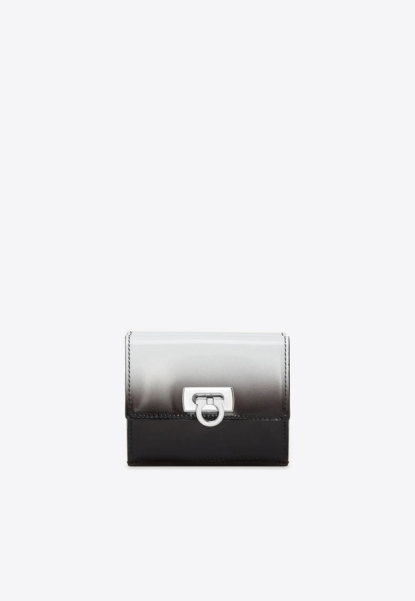 Salvatore Ferragamo Bi-Fold Ombre French Wallet in Calf Leather Monochrome 220434 FRENCH 763171 OPTIC WHITE