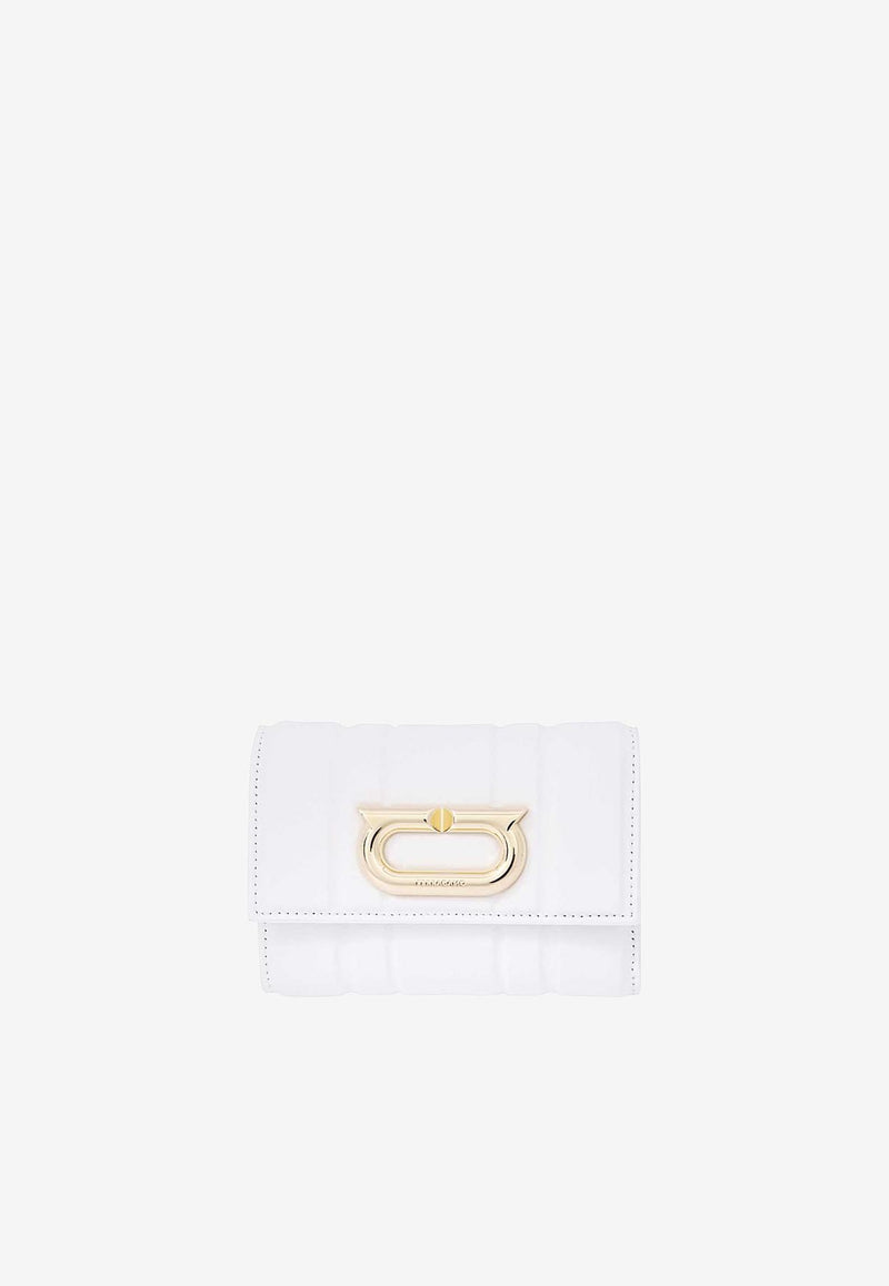 Salvatore Ferragamo French Leather Wallet 220445 FRENCH 765549 OPTIC WHITE White