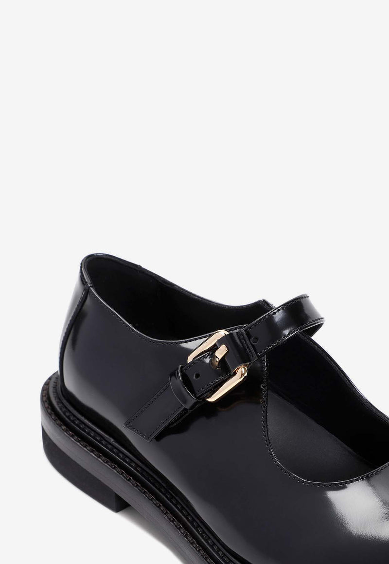 Buckle Leather Loafers