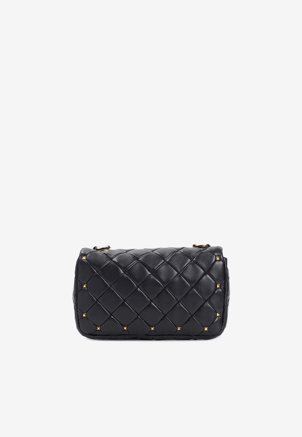 Rockstud Spike Quilted Leather Crossbody Bag