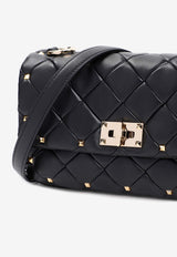 Rockstud Spike Quilted Leather Crossbody Bag