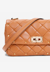 Rockstud Spike Quilted Leather Crossbody Bag