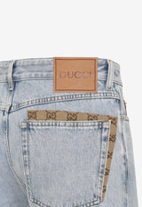 Straight-Leg Jeans with Logo Pocket Insert