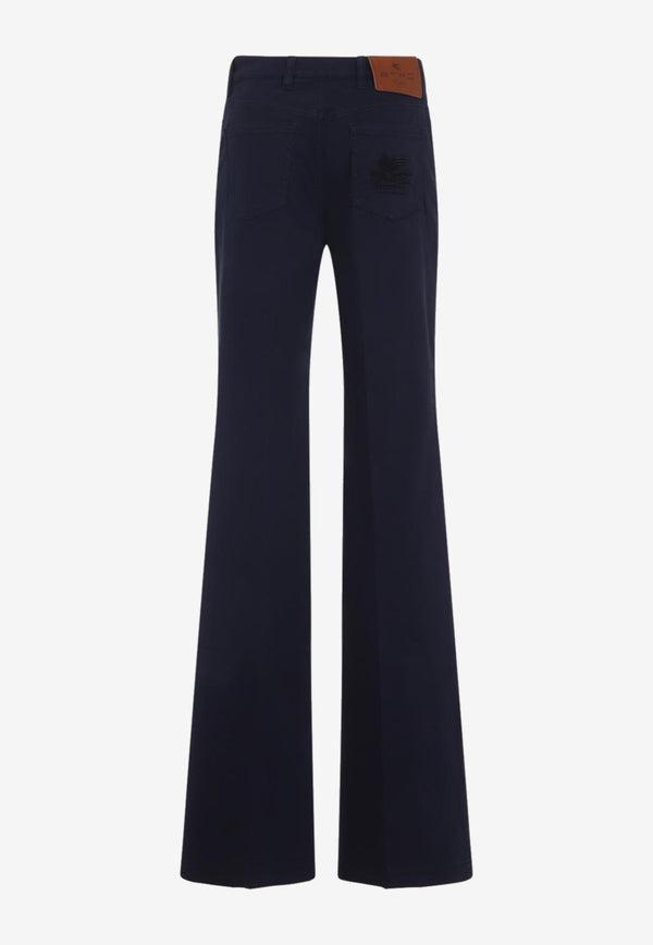 Pegaso-Embroidered Bootcut Jeans