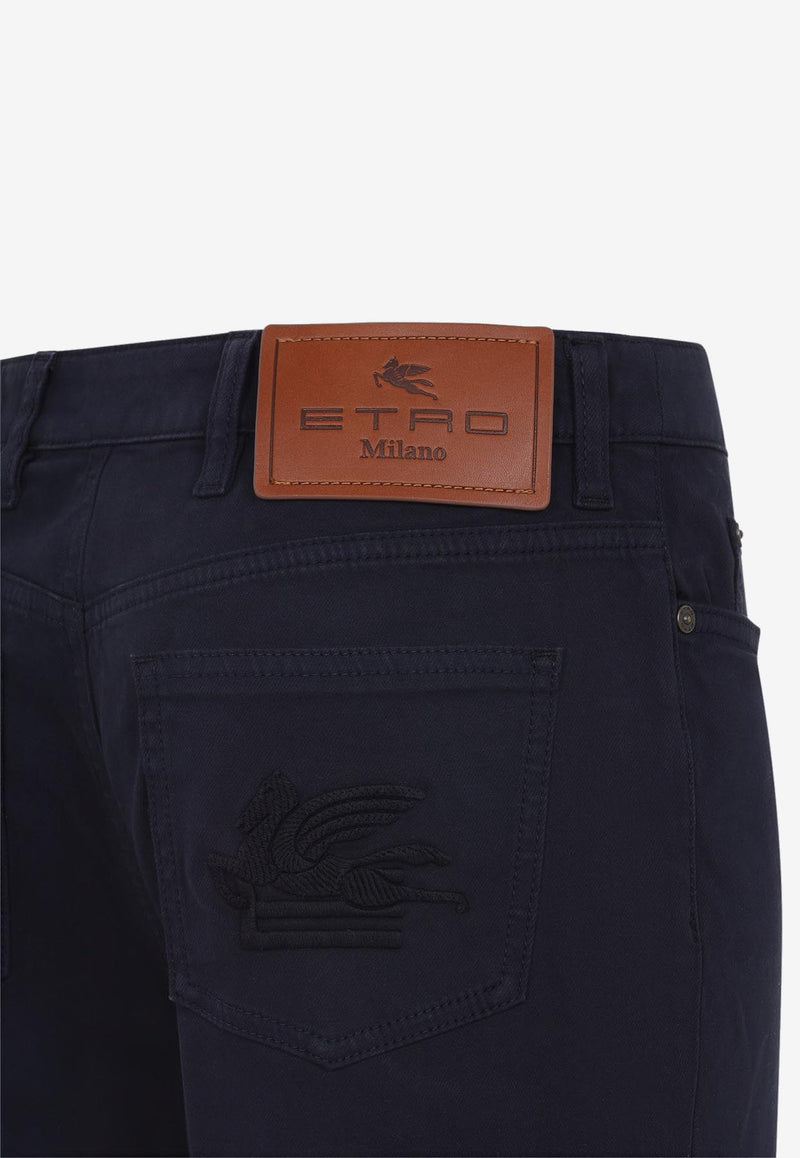 Pegaso-Embroidered Bootcut Jeans