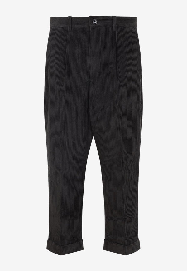 Carrot Corduroy Cropped Pants