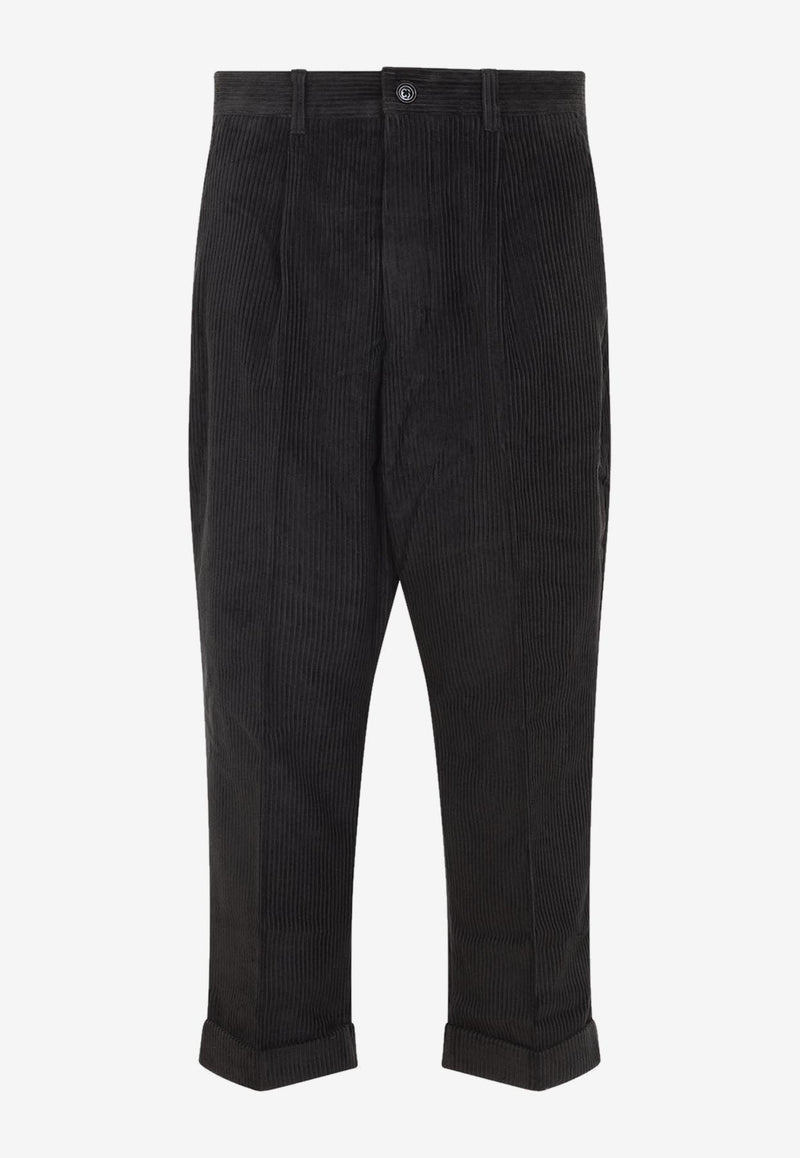 Carrot Corduroy Cropped Pants