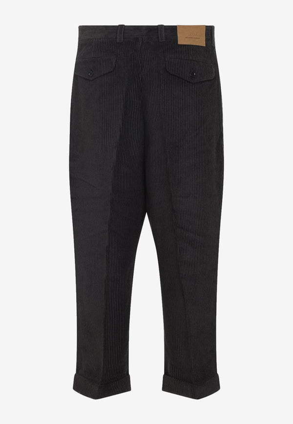 Carrot Corduroy Cropped Pants