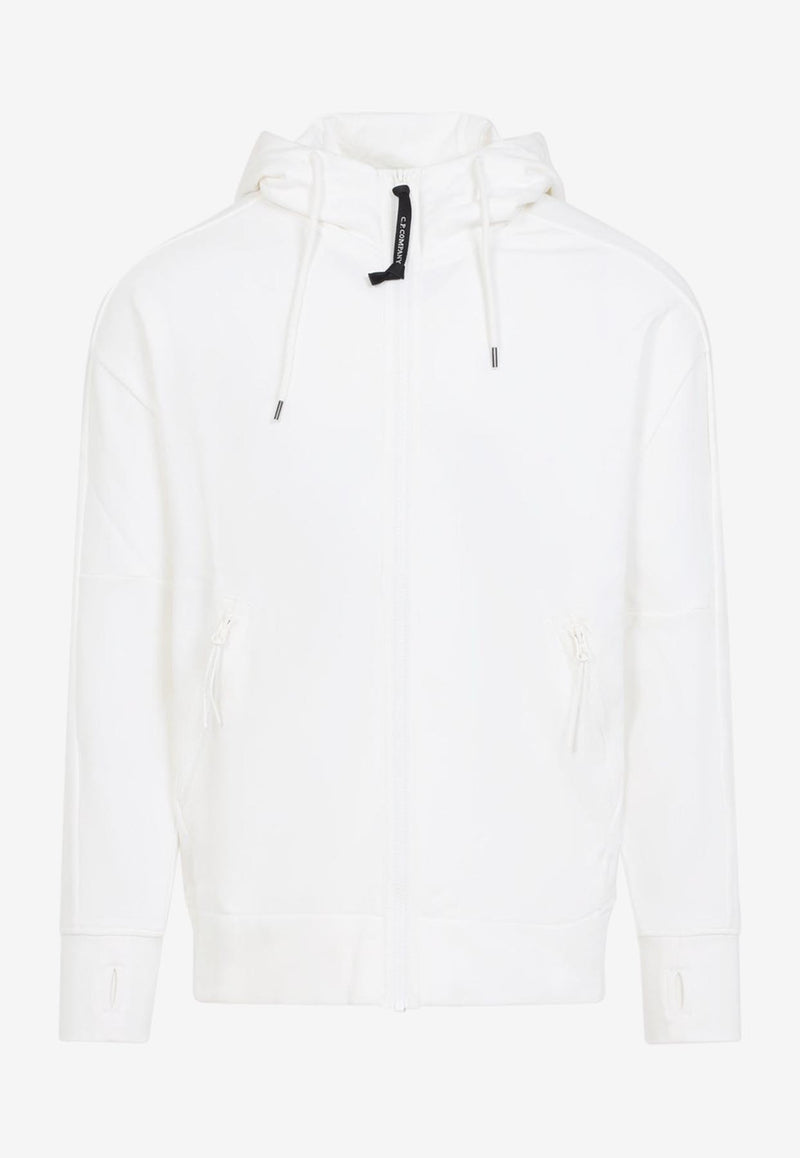 Open Zip-Up Hooded Sweatshirt
