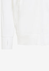 Open Zip-Up Hooded Sweatshirt