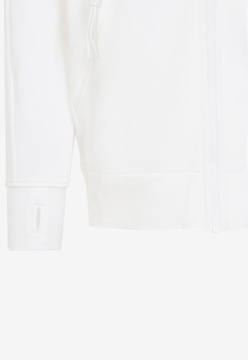 Open Zip-Up Hooded Sweatshirt